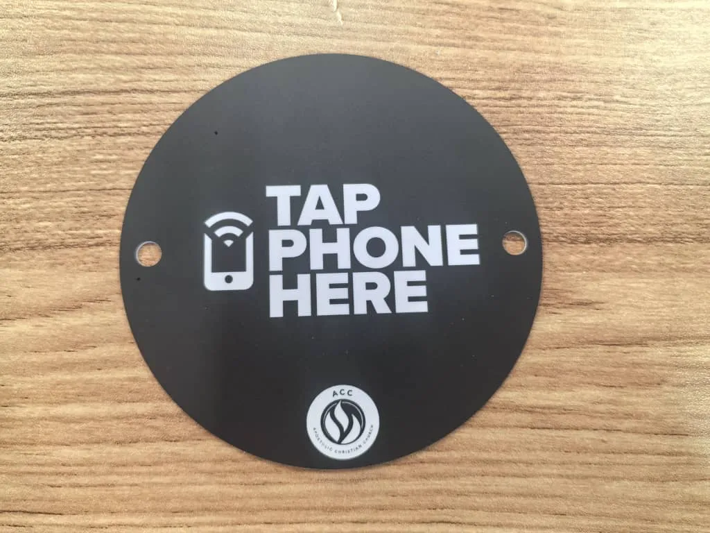 Tap.Giving NFC offering plate ready for DIY church giving setup