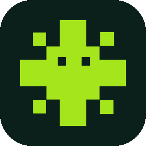 Church Graphics logo: a bright green pixel-art starburst on a dark green tile