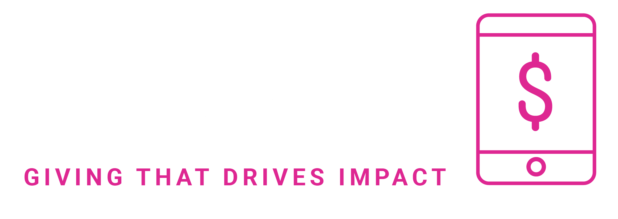SimplyGiv logo: the word simplygiv above the line Giving That Drives Impact, beside a phone icon with a dollar sign