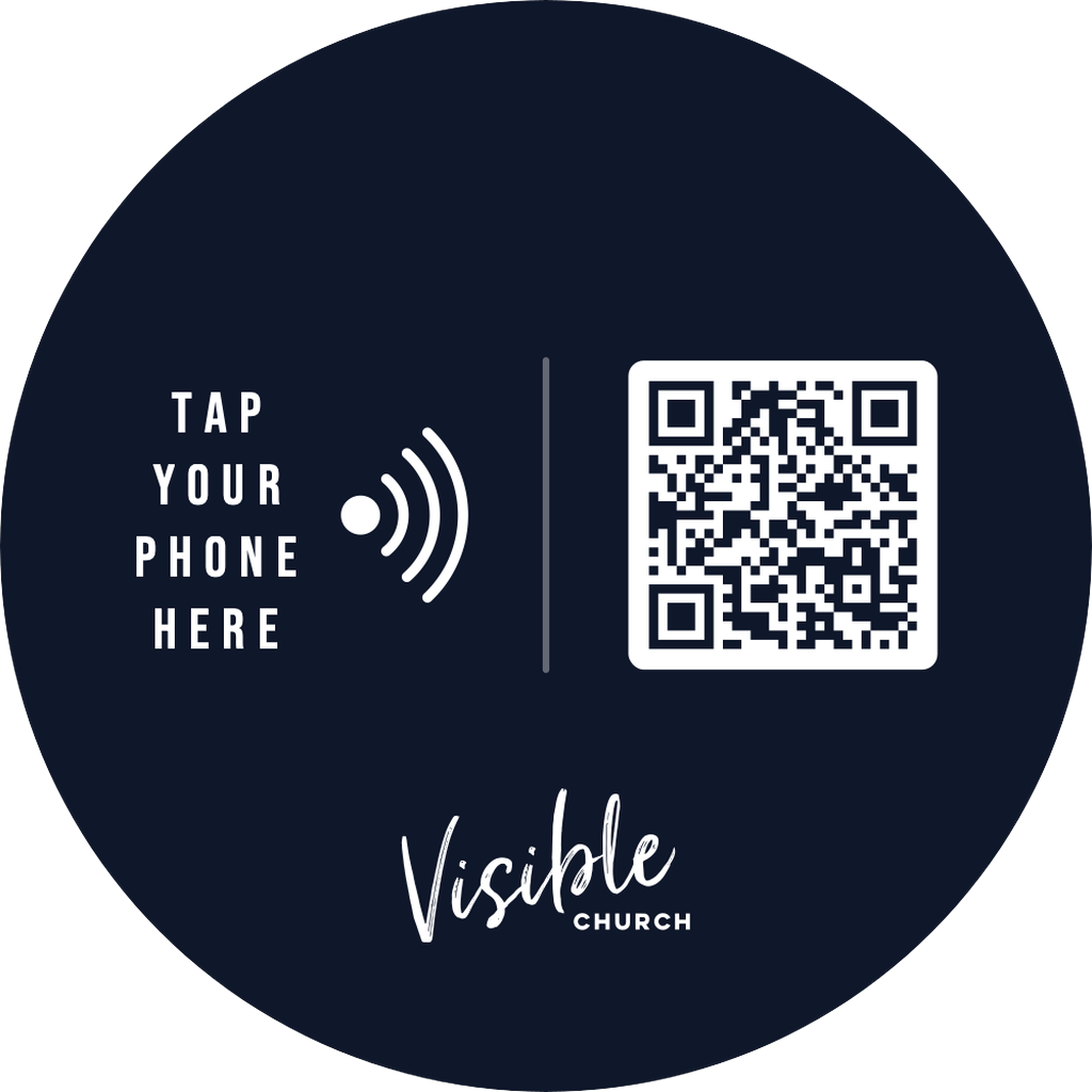 A real Tap.Giving NFC tap-to-give disc we made for Visible Church