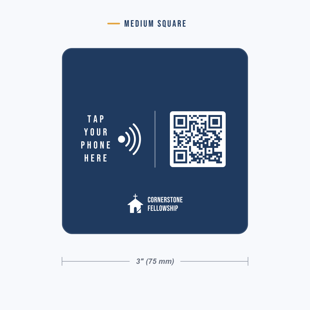 Medium Square Tap Tag