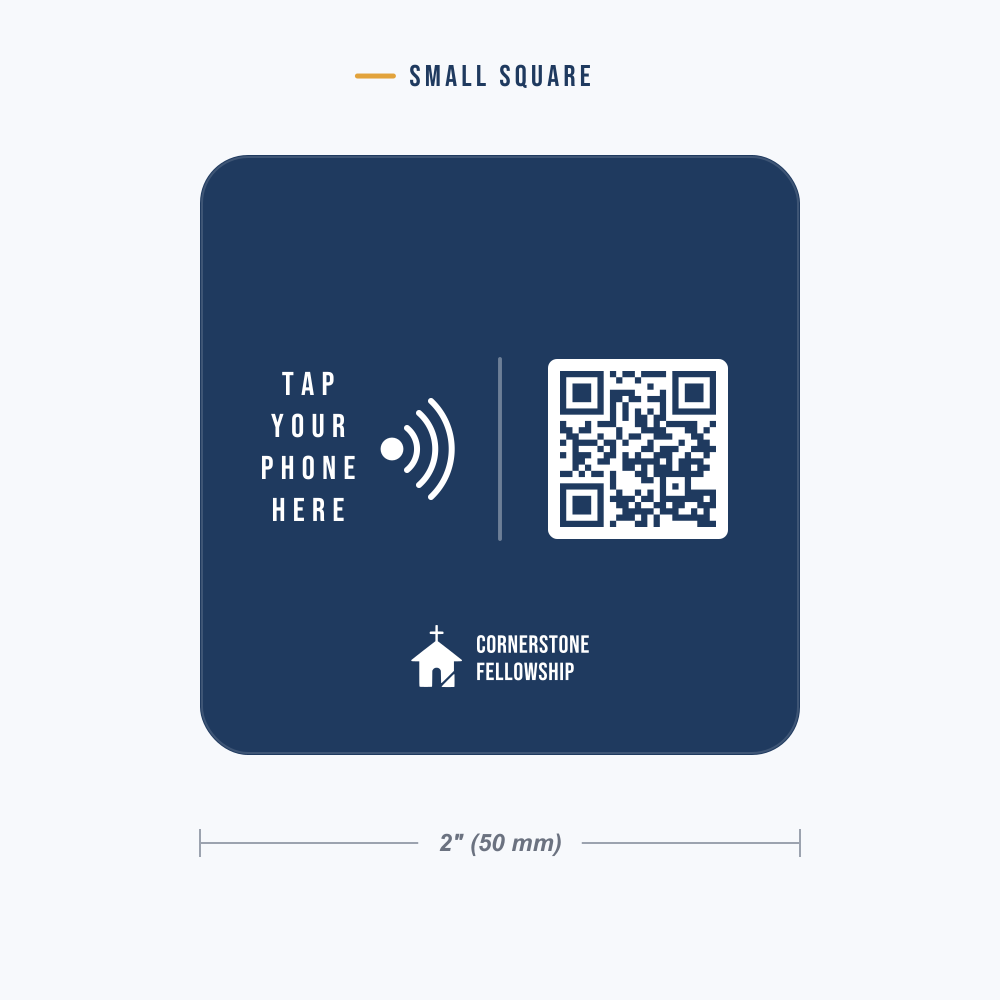 Small Square Tap Tag